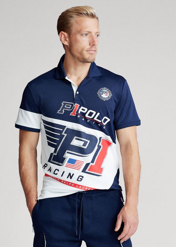 Polos Polo Ralph Lauren Hombre Azul Marino Multicolor - Classic Fit Tech Piqué - XYFJT3247